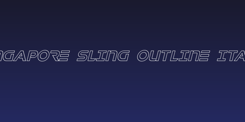 Singapore Sling Outline Italic Social Header