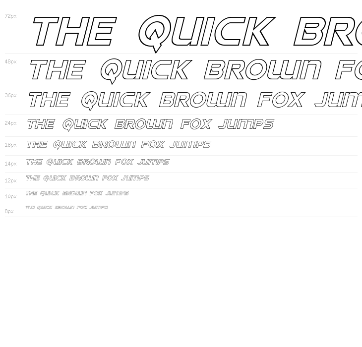 Singapore Sling Outline Italic Waterfall