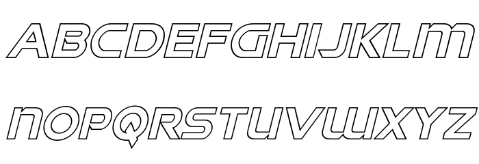 Singapore Sling Outline Italic Font LOWERCASE
