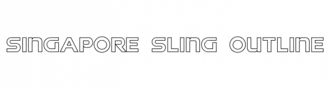 Singapore Sling Outline  Fuentes Gratis Descargar
