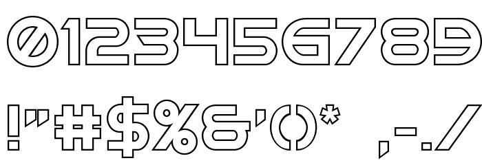 Singapore Sling Outline Font OTHER CHARS