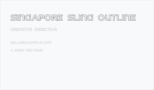 Singapore Sling Outline Business Card