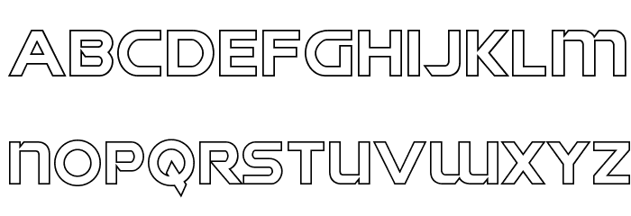 Singapore Sling Outline Font LOWERCASE