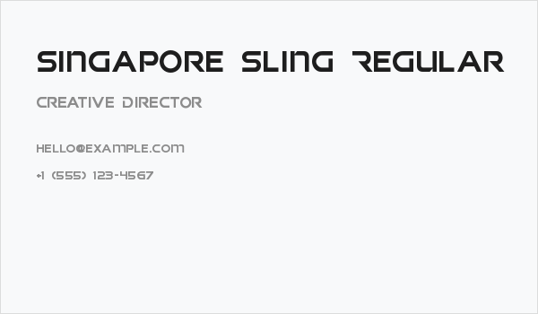 Singapore Sling Regular Business Card