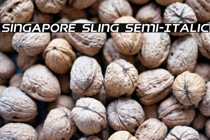 Singapore Sling Semi-Italic Example 1