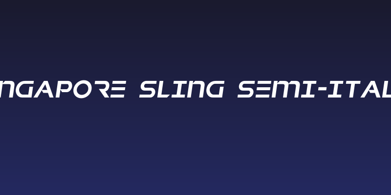 Singapore Sling Semi-Italic Social Header