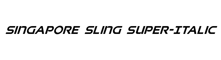 Singapore Sling Super-Italic  les polices de caractères gratuit tlcharger