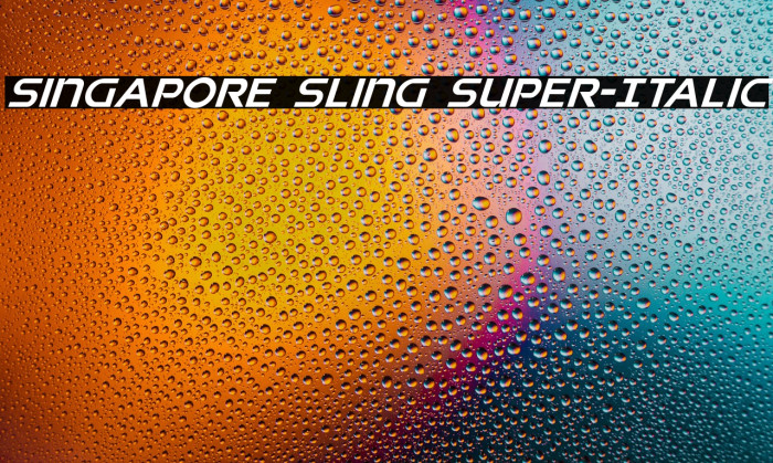 Singapore Sling Super-Italic Example 1