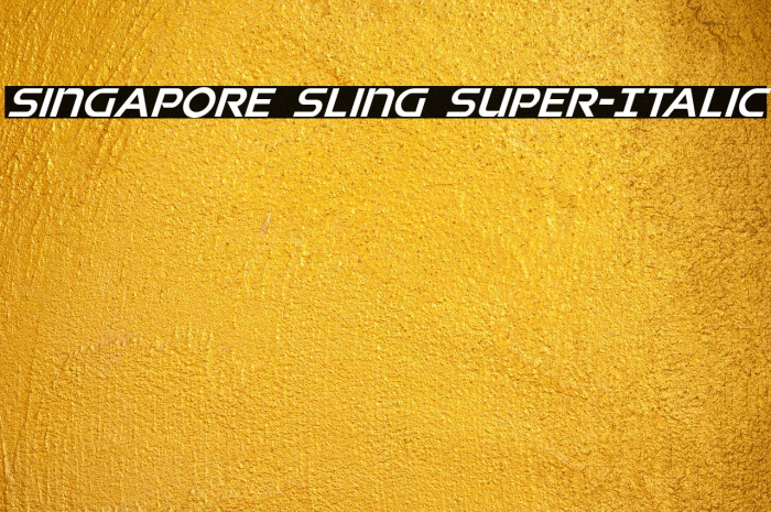 Singapore Sling Super-Italic Example 2