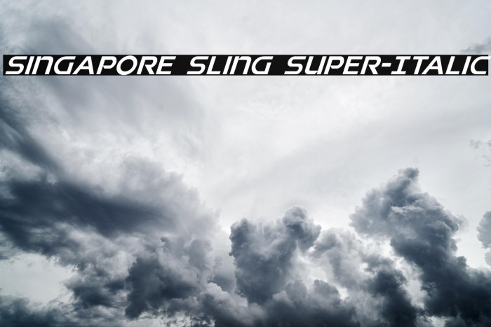 Singapore Sling Super-Italic Example 3