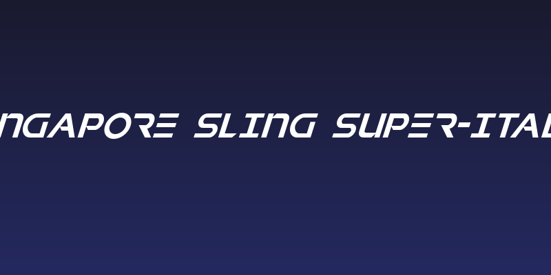 Singapore Sling Super-Italic Social Header