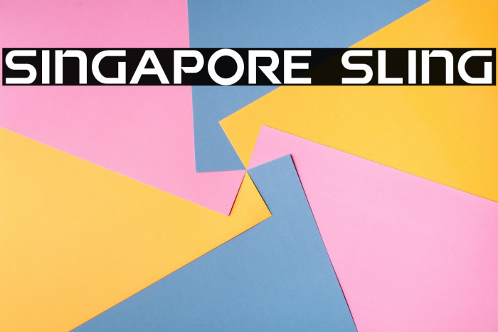 Singapore Sling Example 1