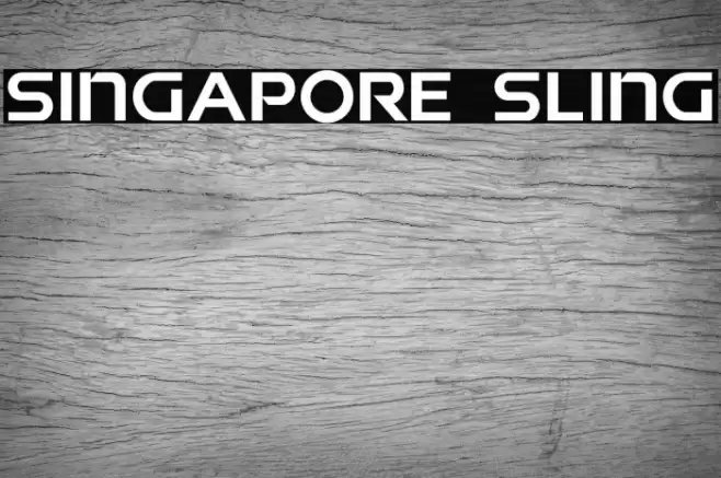Singapore Sling Font examples