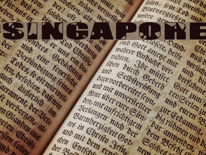 Singapore Font examples