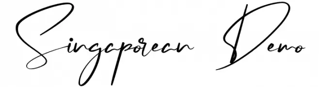 Singaporean Demo Caratteri