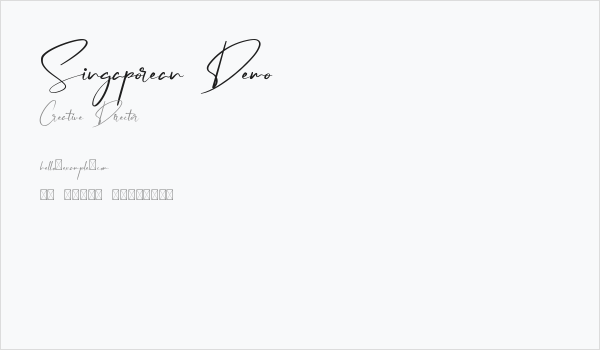 Singaporean Demo Business Card