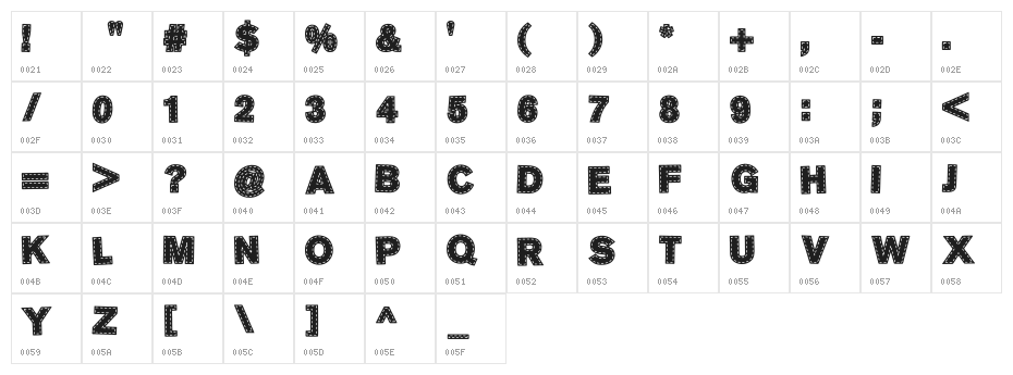 Singer Mears Character Map