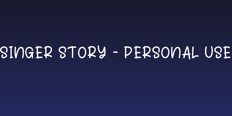 Singer Story - Personal Use Social Header