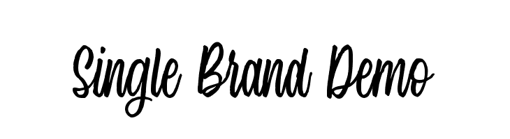 Single Brand Demo Font