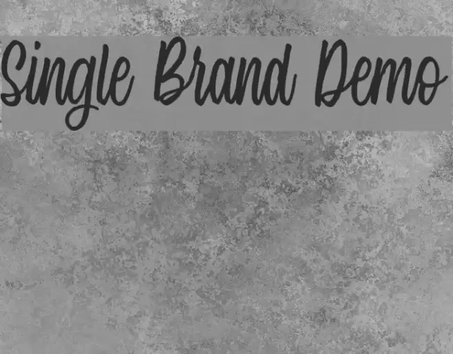Single Brand Demo Font examples