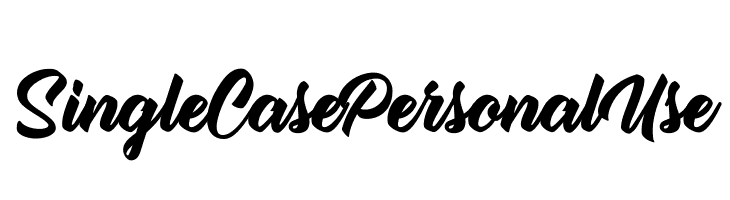 Single Case Personal Use  Fuentes Gratis Descargar