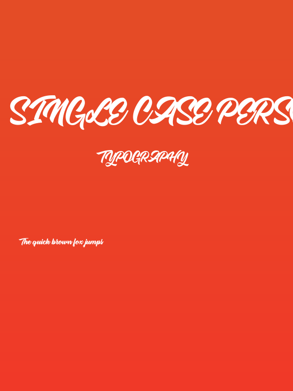 Single Case Personal Use Poster