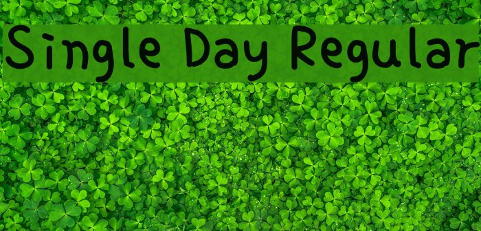 Single Day Regular Font examples