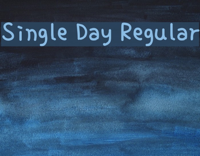 Single Day Regular Font examples