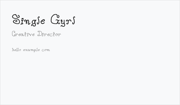 Single Gyrl Business Card