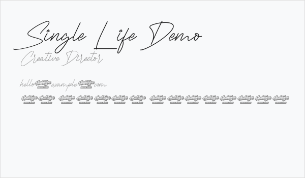 Single Life Demo Business Card