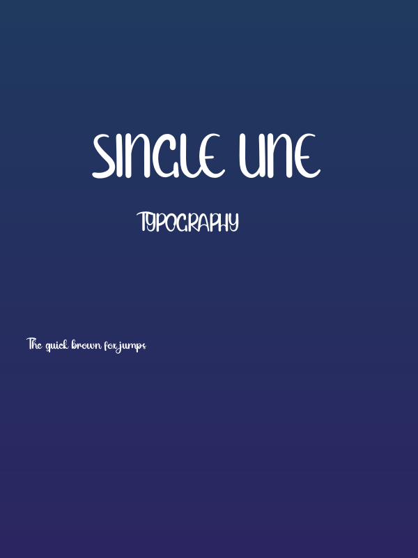 Single Line Poster