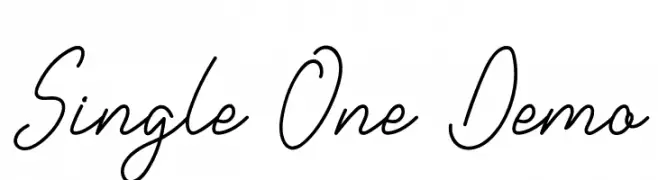 Single One Demo  नि: शुल्क फ़ॉन्ट्स डाउनलोड