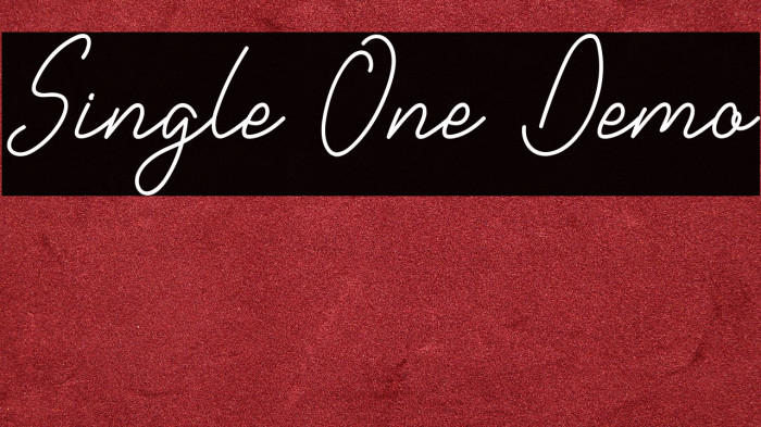 Single One Demo Example 1