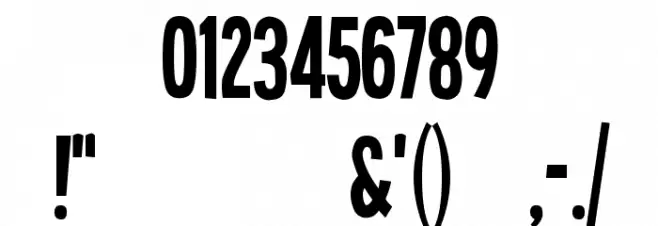 Single Sleeve Font OTHER CHARS