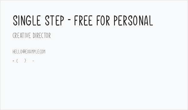 Single Step - Free For Personal Business Card