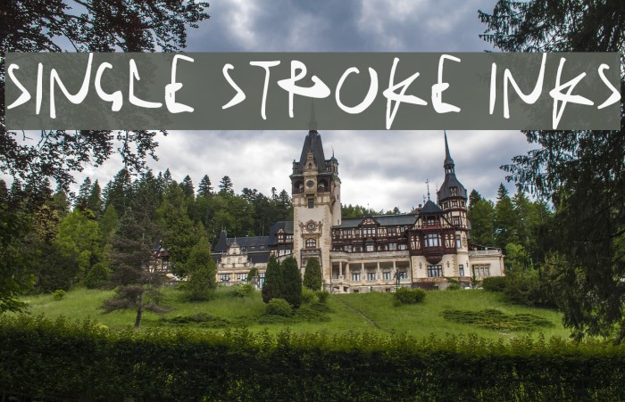 Single Stroke Inks Font examples