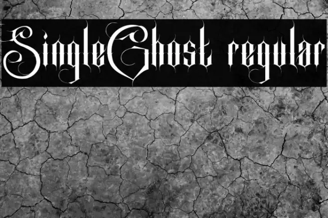 SingleGhost regular Font examples