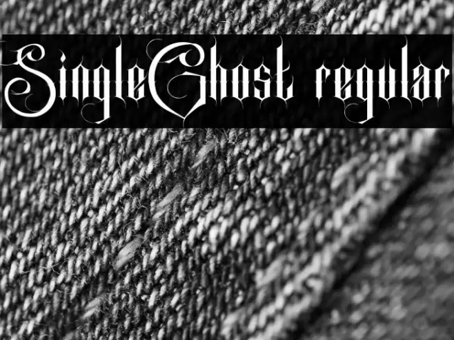 SingleGhost regular Font examples