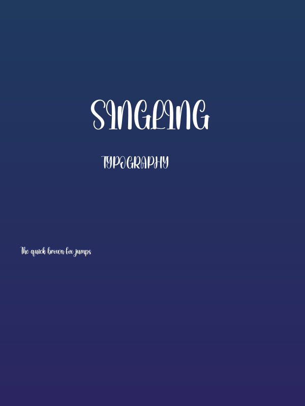 Singling Poster