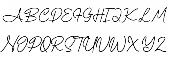 Singlong Schriftart Groß