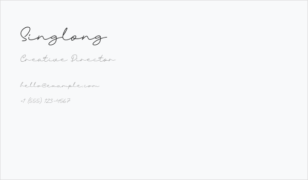 Singlong Business Card