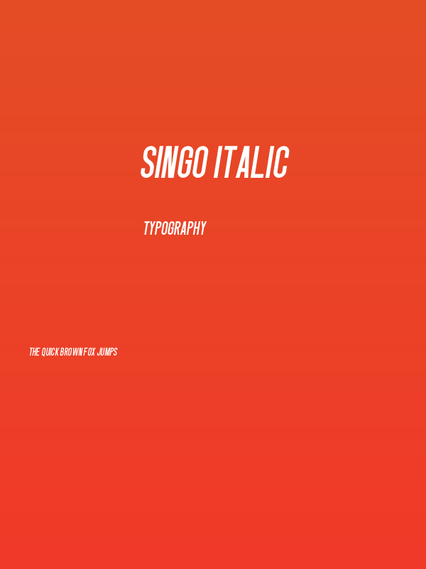 Singo Italic Poster