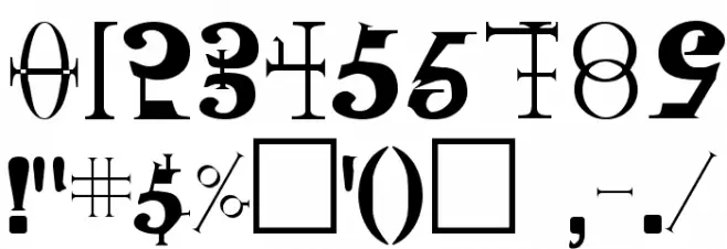 Singothic Regular Font OTHER CHARS