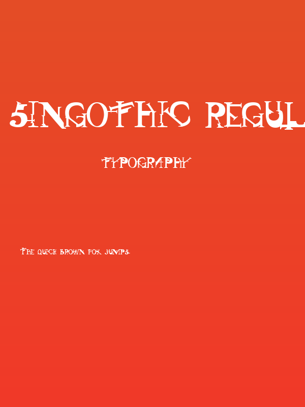 Singothic Regular Poster