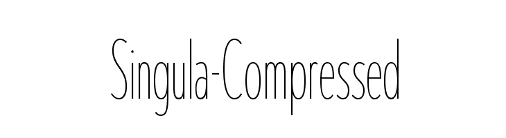 Singula-Compressed Font