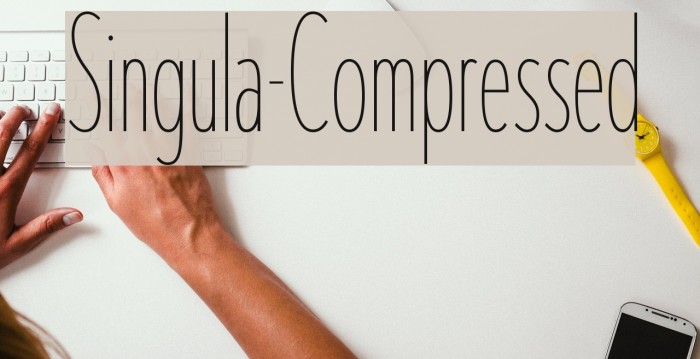 Singula-Compressed Font examples