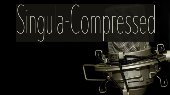 Singula-Compressed Font examples