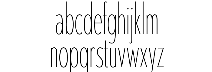 Singula-Compressed Font LOWERCASE