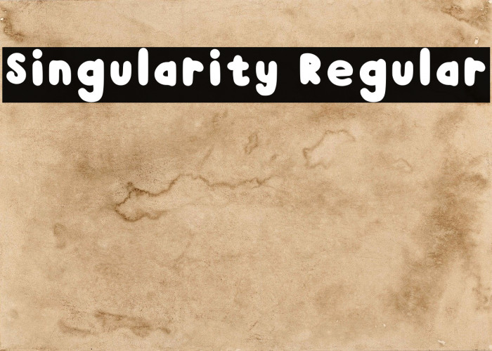 Singularity Regular Font examples