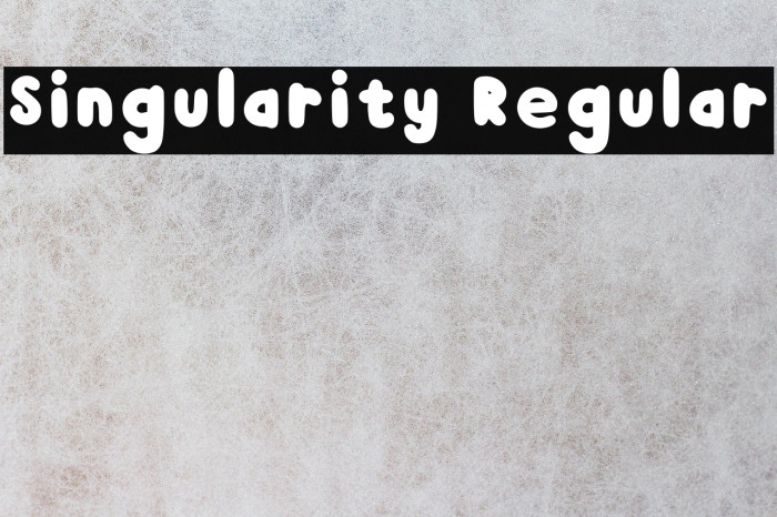 Singularity Regular Font examples
